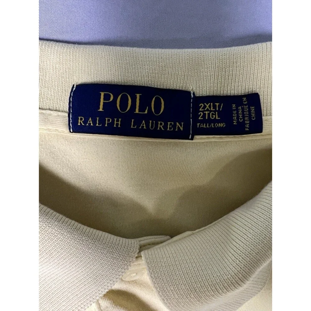 Polo Ralph Lauren Polo Shirt Men’s XXLT Yellow Short Sleeve Big & Tall Y2K